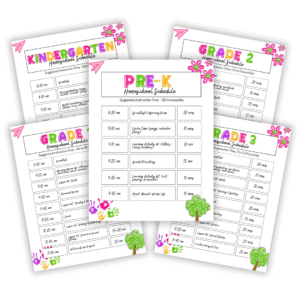 Cover image for homeschool sample schedules