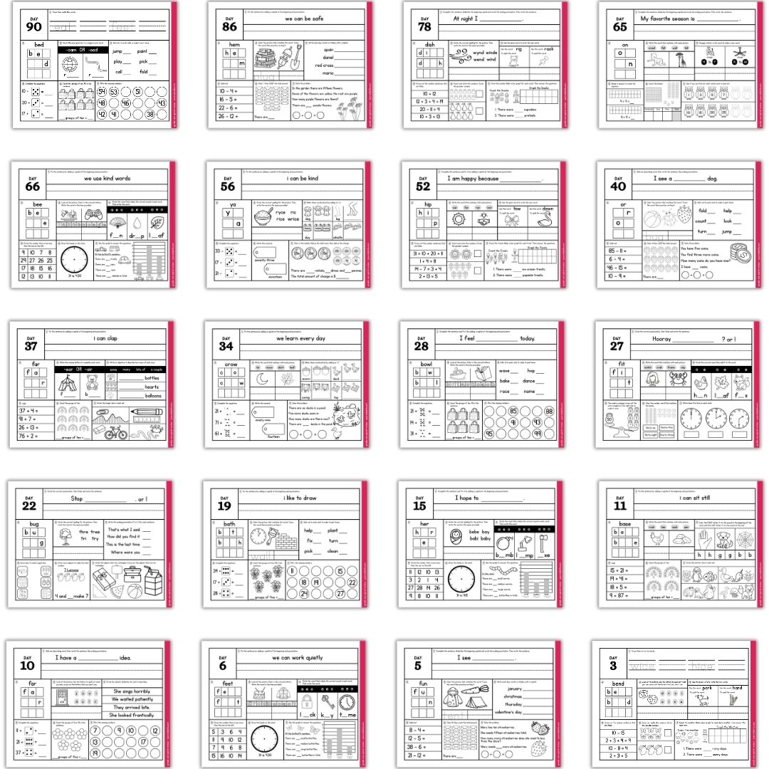 Morning Work Spiral Review for Grade 1 (Full Term) - Image 4