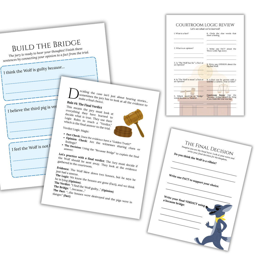 The Three Little Pigs & the Trial of the Big Bad Wolf: Fact vs Opinion - Image 2