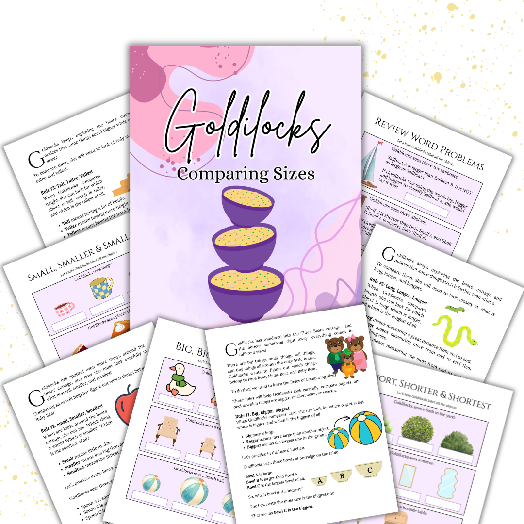 Cover image for Goldilocks Comparing Sizes in Purple